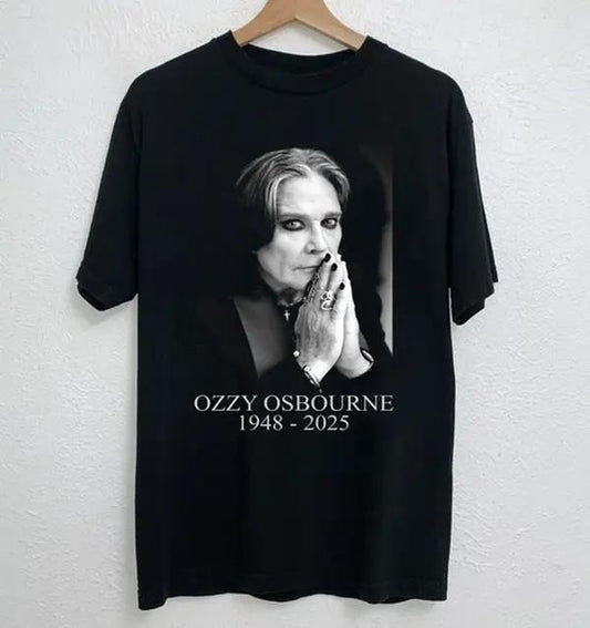 Remembering Ozzy Osbourne 1948-2025 T-Shirt Black All Size S-5XL