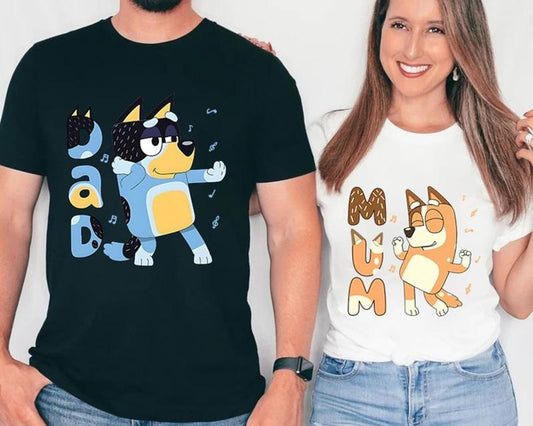 Retro Bluey Family Shirt, Bluey Mom Sweatshirt, Bandit Heeler Shirt, Bluey Dad Shirt, Bluey Father's Day Shirt, Bluey Dad Hoodie, Bluey Mum Sweatshirt, Bluey Mothers Day Shirtstyle{n002}2