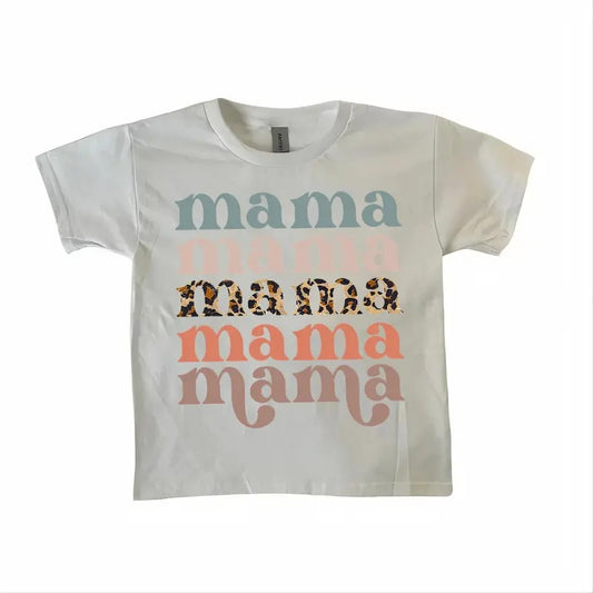 Retro Mama Baby Tee, Leopard Mama Baby Tee, Motherhood Cute Mom Mothers Day Gift, Mom Life Baby Tee, gift for Fan, gift for her, gift for him