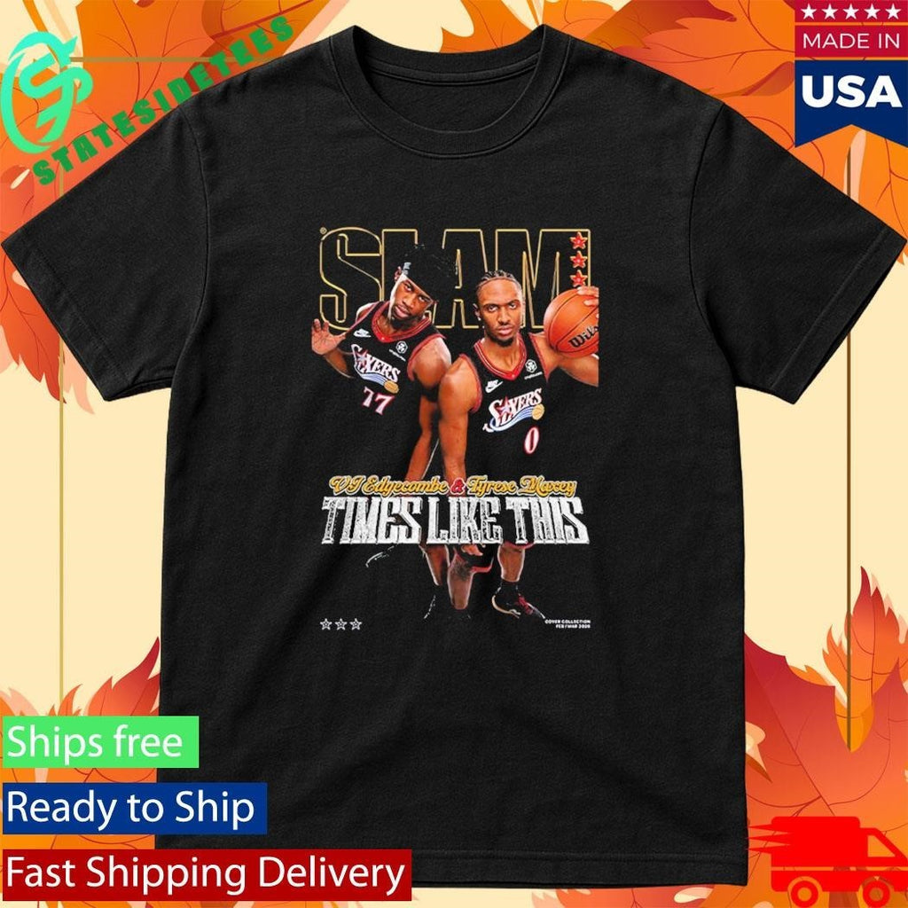 SLAM 260 VJ Edgecombe Tyrese Maxey Times Like This 2026 Gold Cover T-Shirt