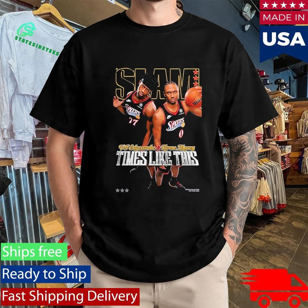 SLAM 260 VJ Edgecombe Tyrese Maxey Times Like This 2026 Gold Cover T-Shirt