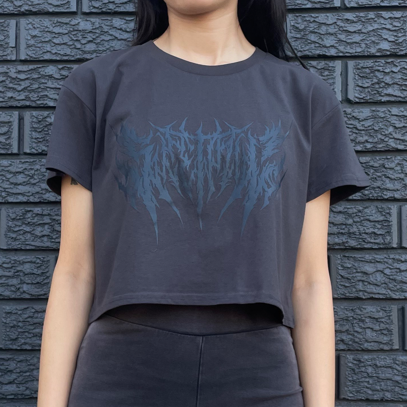 "Metal Logo" Crop T-Shirt