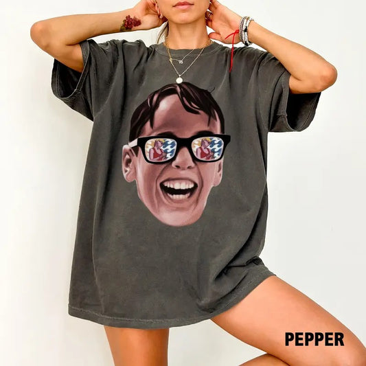 Sandlot Face With Baseball T-Shirt, Squints Palledorous The Sandlot Big Face Shirt, Vintage Style Baseball Merch, Gift for Baseball Lover