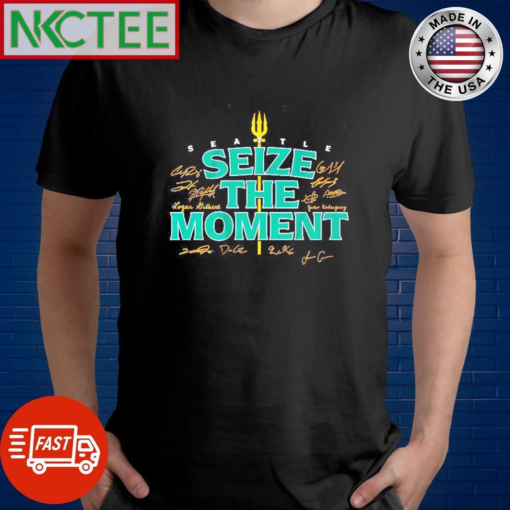 Seattle Mariners Baseball Seize The Moment all team members signature shirt