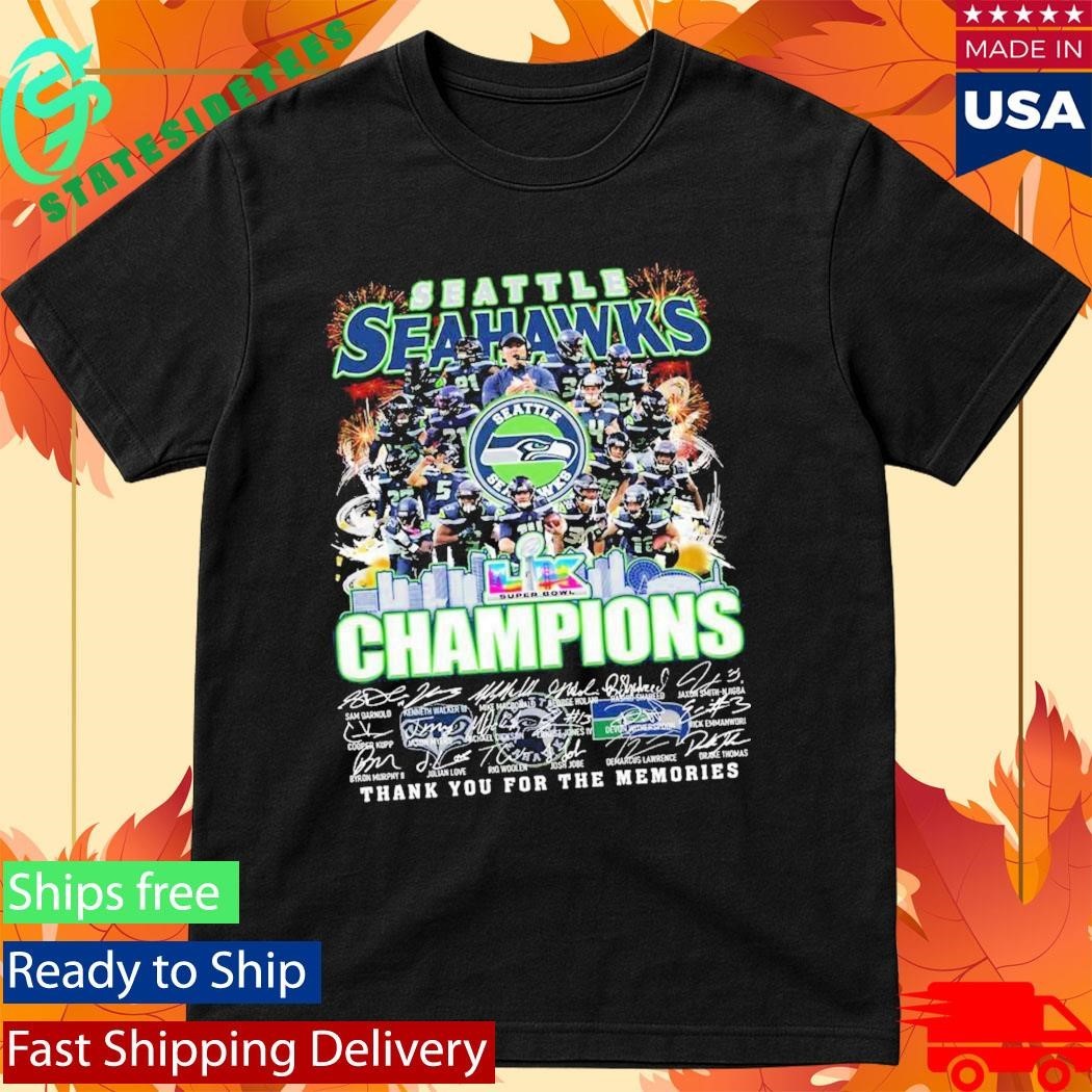 Seattle Seahawks Super Bowl Champions Thank You For The Memories Shirt