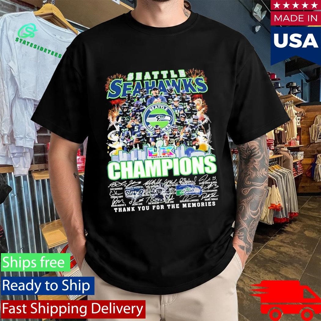 Seattle Seahawks Super Bowl Champions Thank You For The Memories Shirt