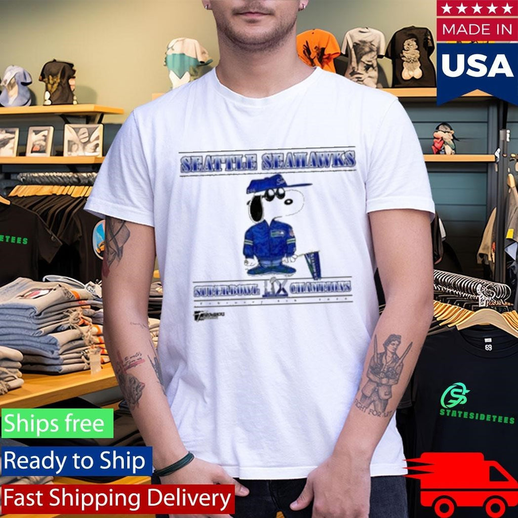 Seattle Seahawks Super Bowl Champions Throwbacks Snoopy Shirt