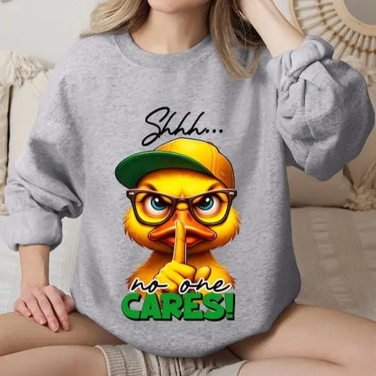 Shh No One Cares Shirt, Funny Quotes Sweatshirt, Sarcastic Crewneck, Funny Shirt, Ironic Sweatshirt, Sassy Shirt, Silly Shirt, Introvert Tee, Graphic Printed Unisex Classic Comfort Cotton T-Shirt in all sizes and colors for Men and Women