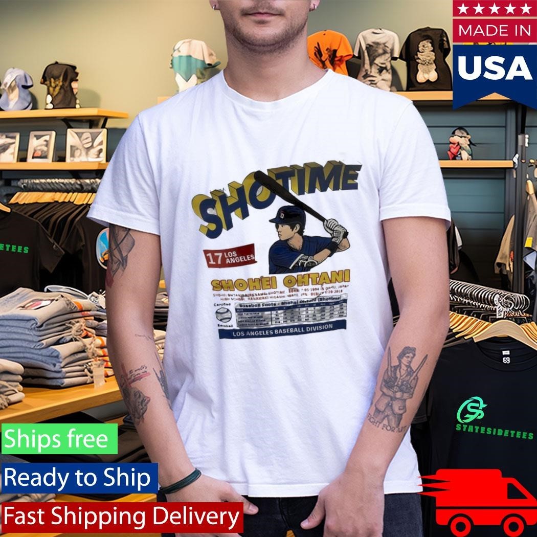 Showtime 17 Los Angeles Shohei Ohtani Los Angeles Baseball Division Shirt