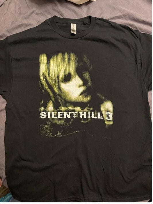 Silent Hill 3 T-Shirt - Medium Crew Neck, Short Sleeve, Graphic Design, Suitable for All Seasons, Machine Washable, Fitted Style - Top, Menswear