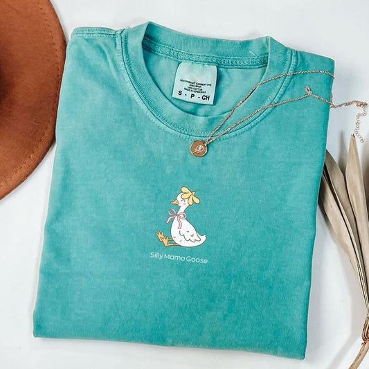 Silly Goose Mama Shirt, Custom Silly Goose Shirt, Mama Mommy Coquette Tee, Bow Silly Goose Sweatshirt, Funny Cute Gift For Goose Lover Shirt