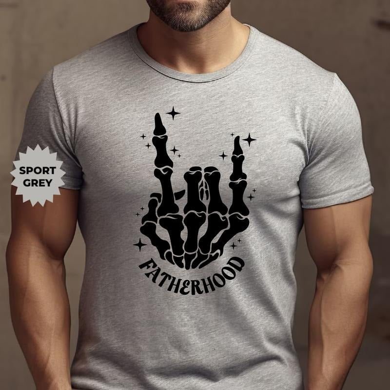 Skeleton Hand Shirt Funny Father's Day Shirt Skeleton Hand Fatherhood Shirt Fathers Day Shirt Gift For Dadfunny Shirt For Dadcool Dad TK43GN