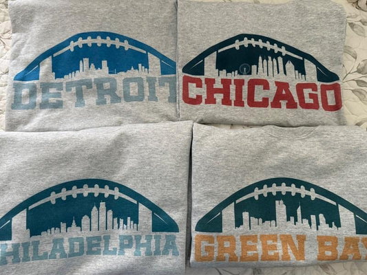 Skyline Football Sweatshirt City Football Sweatshirt Comfy Sweatshirt