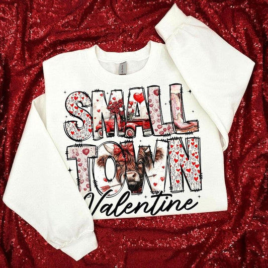 Small Town Valentines Sweatshirt , Retro Howdy Valentines , Valentine's Day , Valentines  Western Valentines