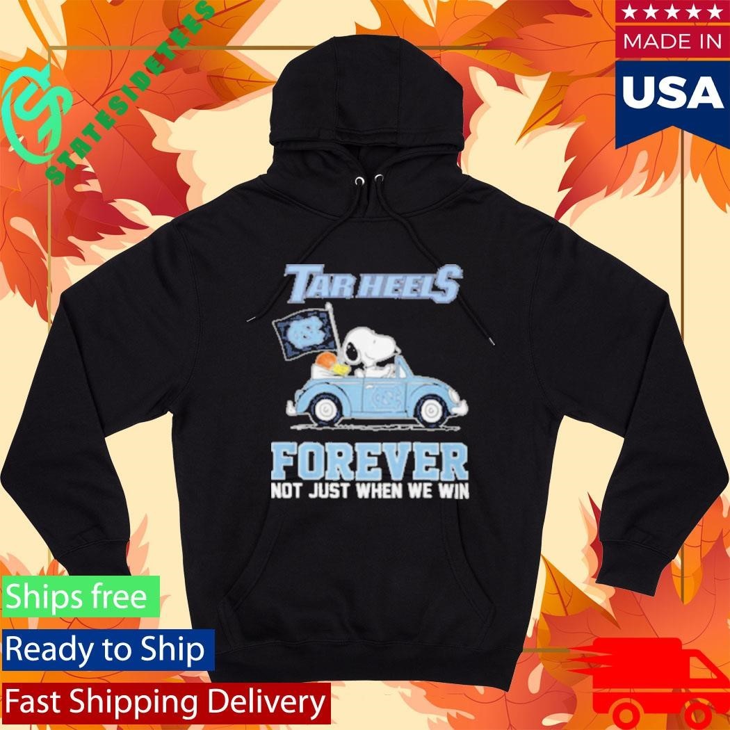 Snoopy Driving Car Tar Heels Forever Not Just When We Win Shirt
