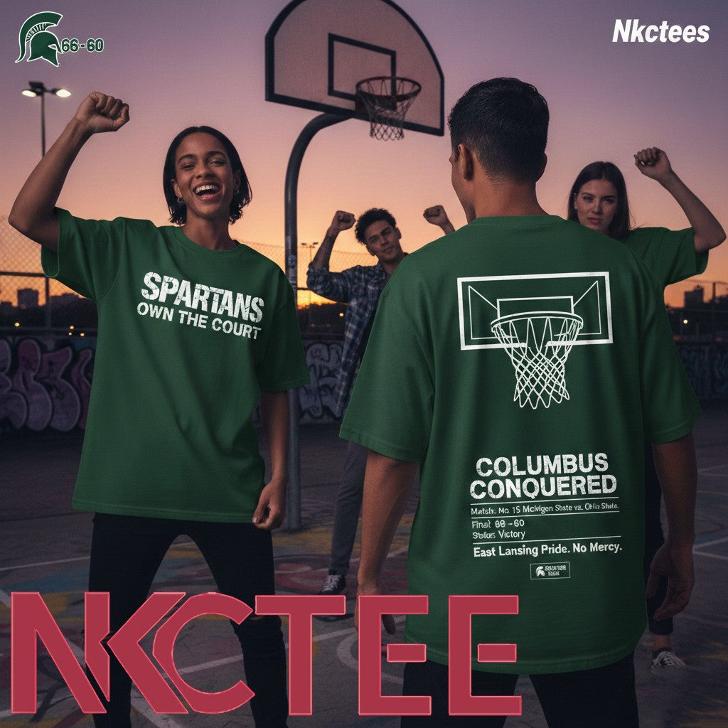 Spartans Victory T-Shirt – No. 15 Michigan State vs. Ohio State 66-60 Graphic Tee