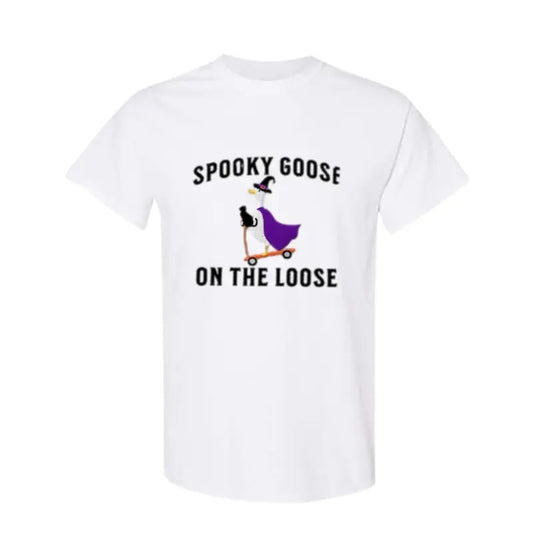 Spooky Goose On The Loose Sweatshirt, Silly Goose Halloween Hoodie, Funny Halloween Shirt, Trendy Goosee Hoodie, Humor Teestyle{n002}2