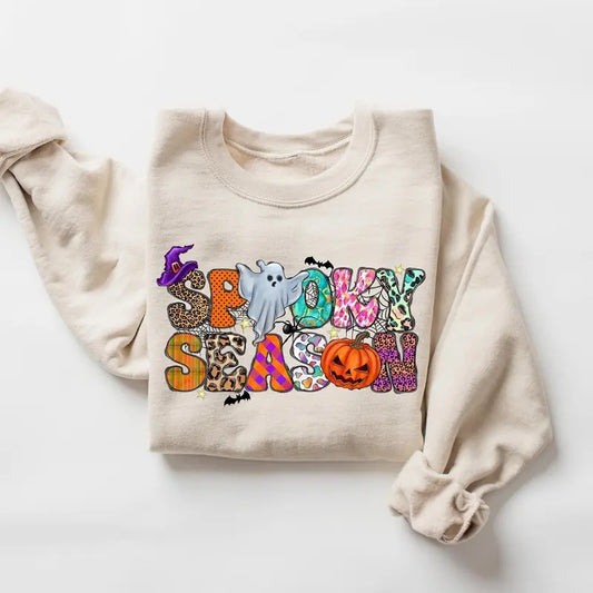 Spooky Season Ghost Sweatshirt, Ghost Halloween Shirt, Halloween Favorite, Pumpkin Face, Cute Ghost Sweatshirt, Spooky Season Shirt, Pumpkin Halloween Shirt, Fall Autumn Halloween Gift Shirt