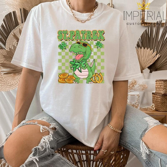 St Patrex Dino Sweatshirt,  St Patricks Day Sweatshirt, St Paddys Day Funny Sweatshirt