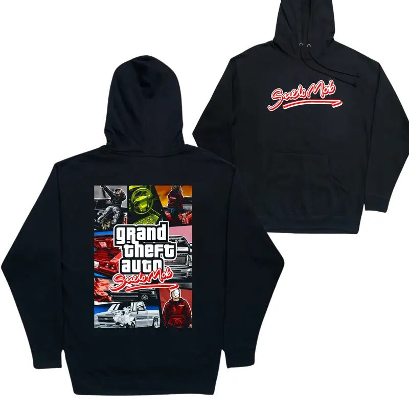 SueloMob GTA Hoodie, GTA Shirt, Gaming and Pickup Truck Hoodie, Men's Car Lover Hoodie, Automotive Graphic for Car Enthusiasts