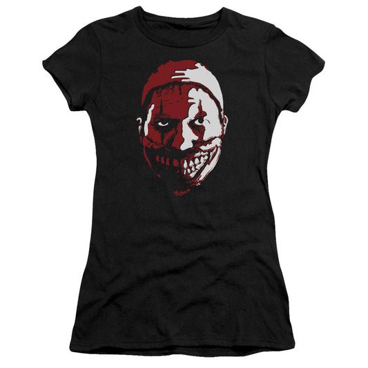 American Horror Story The Clown Junior Sheer Cap Sleeve Womens T Shirt Black