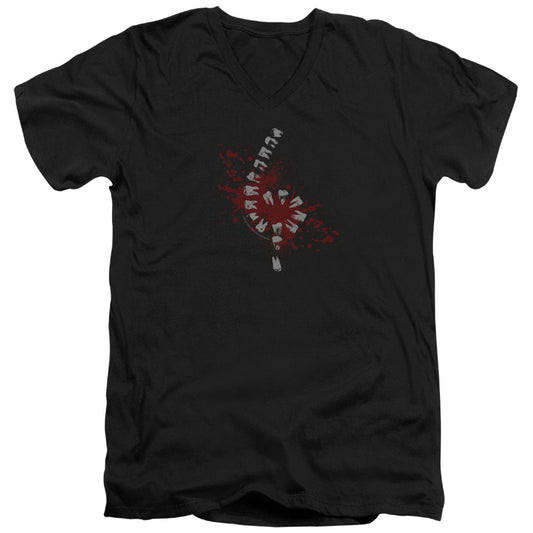 American Horror Story Teeth Mens Slim Fit V-Neck T Shirt Black