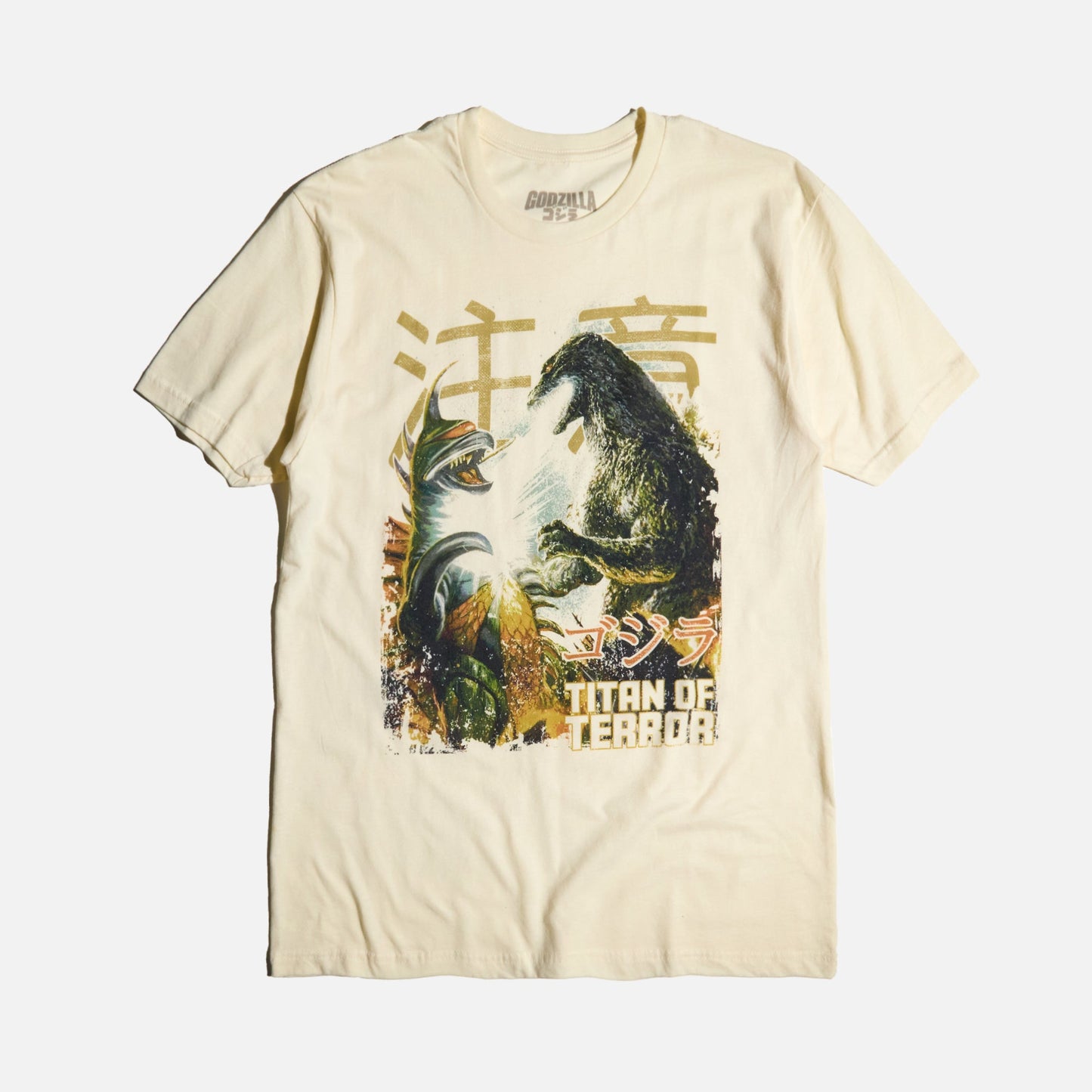 Vintage Godzilla & Gigan Titan Of Terror Natural Tee