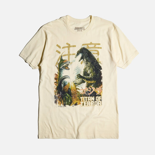 Vintage Godzilla & Gigan Titan Of Terror Natural Tee