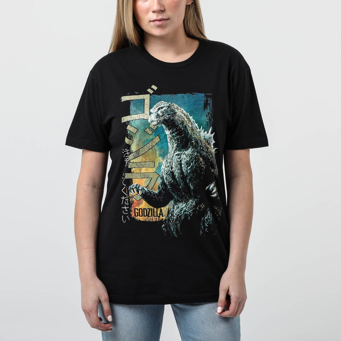 Vintage Beware Godzilla Black Tee