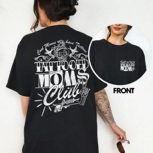 Tattooed Moms Club Graphic T-shirt Emo Mom Mothers Day Shirt Alt Punk Mama Tshirt Sweatshirt Hoodie Cotton Top Streetwear