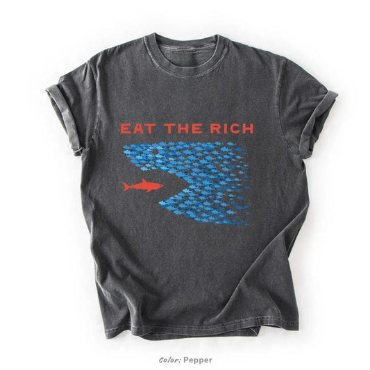 Tax The Rich Shirt, Comfort Colors Political Expression Tee, Unisex Protest-Inspired Graphic, Gift for Bernie & AOC Supporters