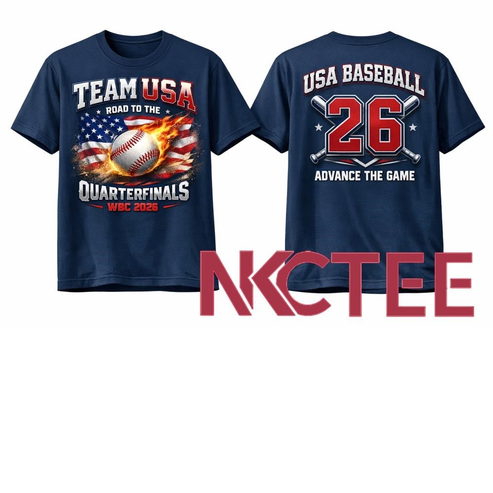 Team USA Baseball Quarterfinals WBC 2026 Shirt – American Flag Baseball Fan Tee