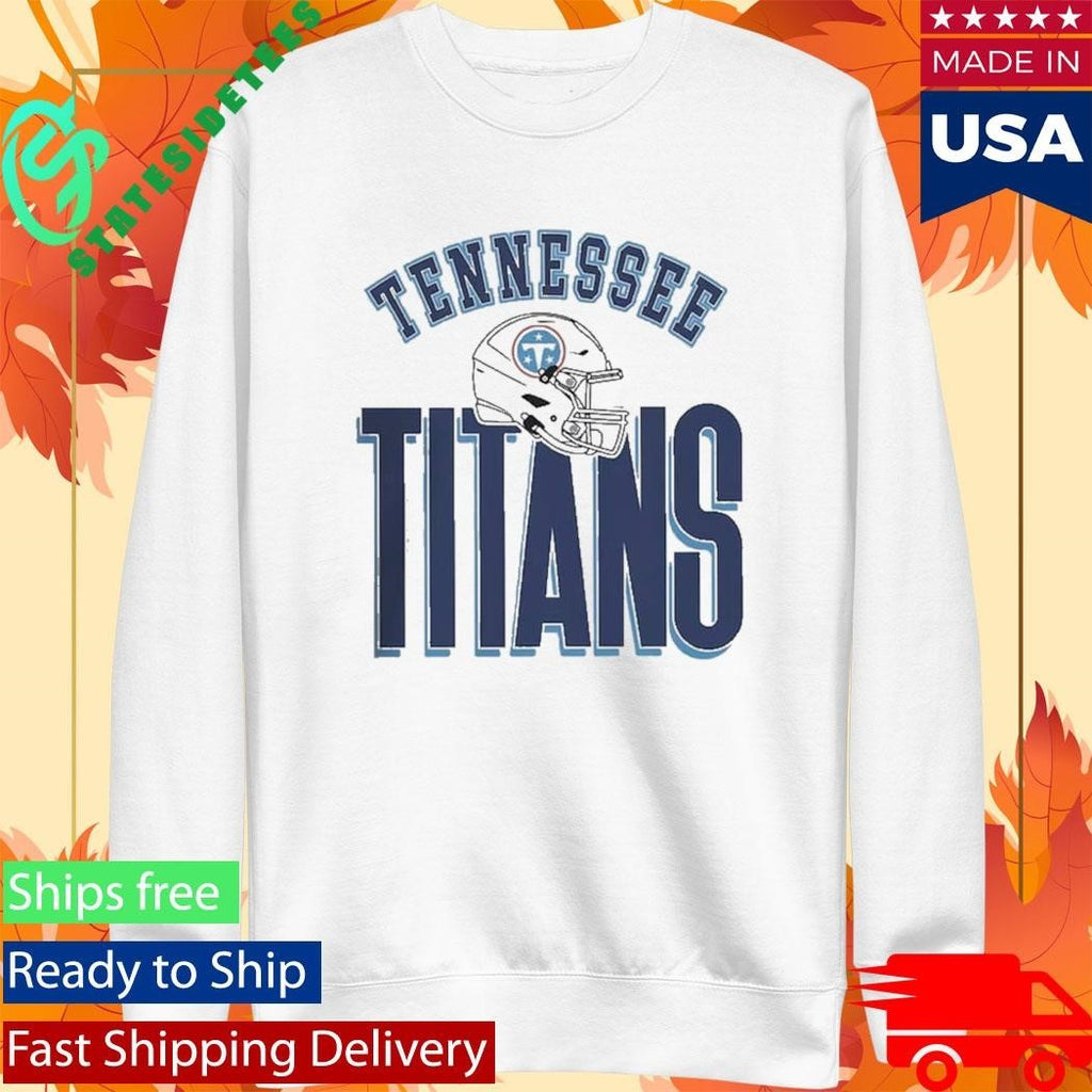 Tennessee Titans Merch New Logo Helmet Gameday Couture Fierce Focus Relaxed Fit T-Shirt