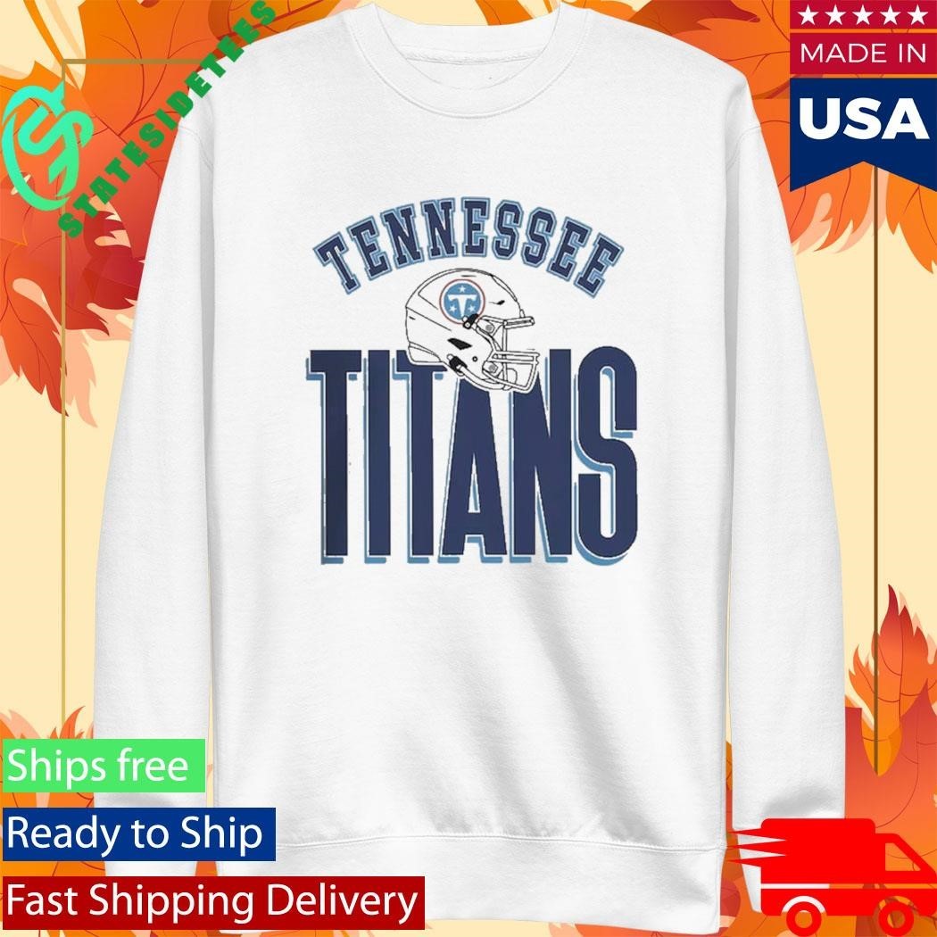 Tennessee Titans Merch New Logo Helmet Gameday Couture Fierce Focus Relaxed Fit T-Shirt