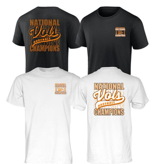 Tennessee Volunteers Blue 84 Unisex 2024 NCAA Men's Baseball College World Series Champions Check T-Shirt men's  sweatshirts