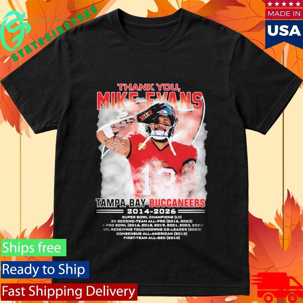 Thank You Mike Evans Tampa Bay Buccaneers 2014 2026 T-Shirt