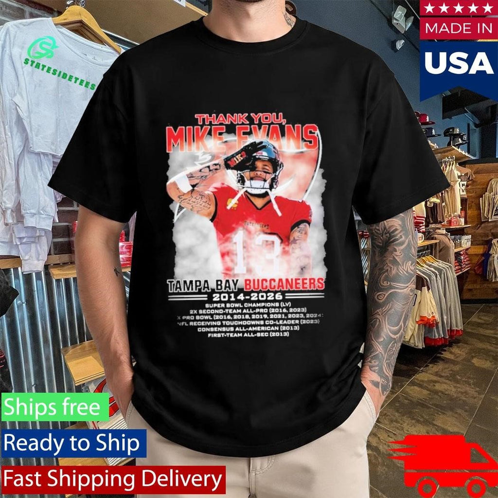 Thank You Mike Evans Tampa Bay Buccaneers 2014 2026 T-Shirt