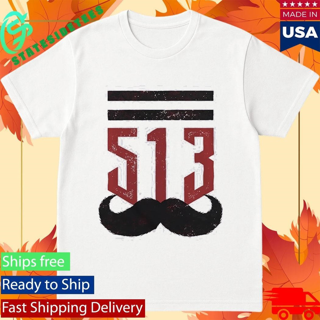 The 513 Stache Cincinnati Baseball Shirt