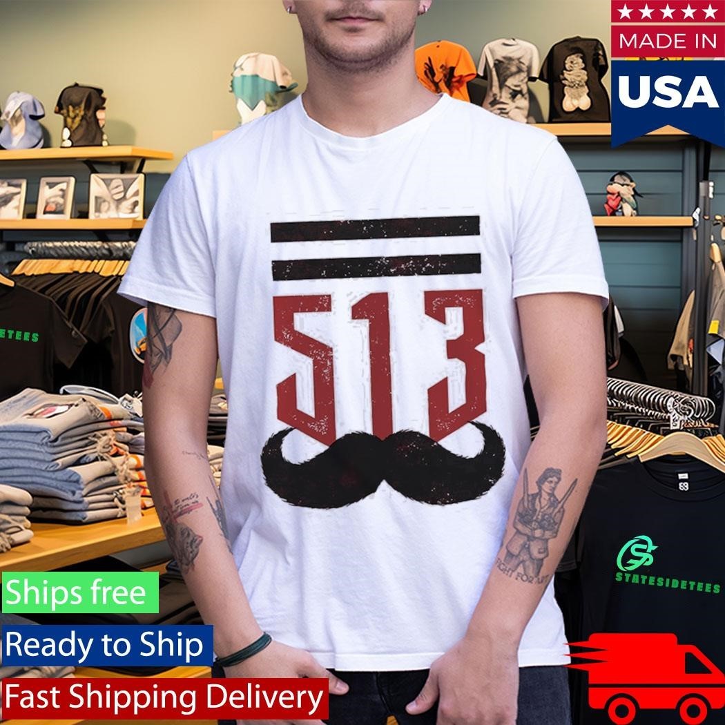 The 513 Stache Cincinnati Baseball Shirt