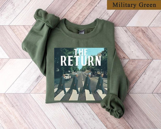 The Return Shirt, Pro-Trum Shirt,  Road Album Cover, Republican 4th of July Apparel, Trum 2024 Funny Election Shirt