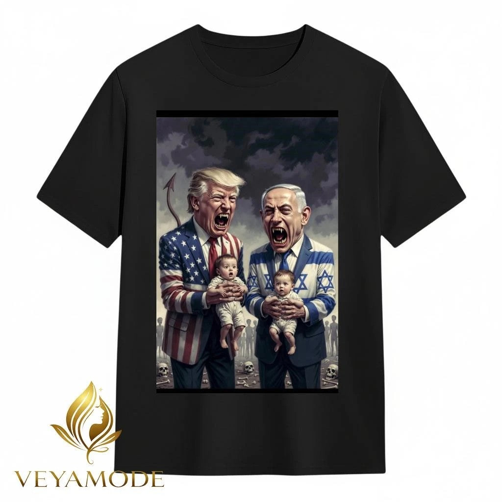 The devils Trump and Netanyahu and children tee