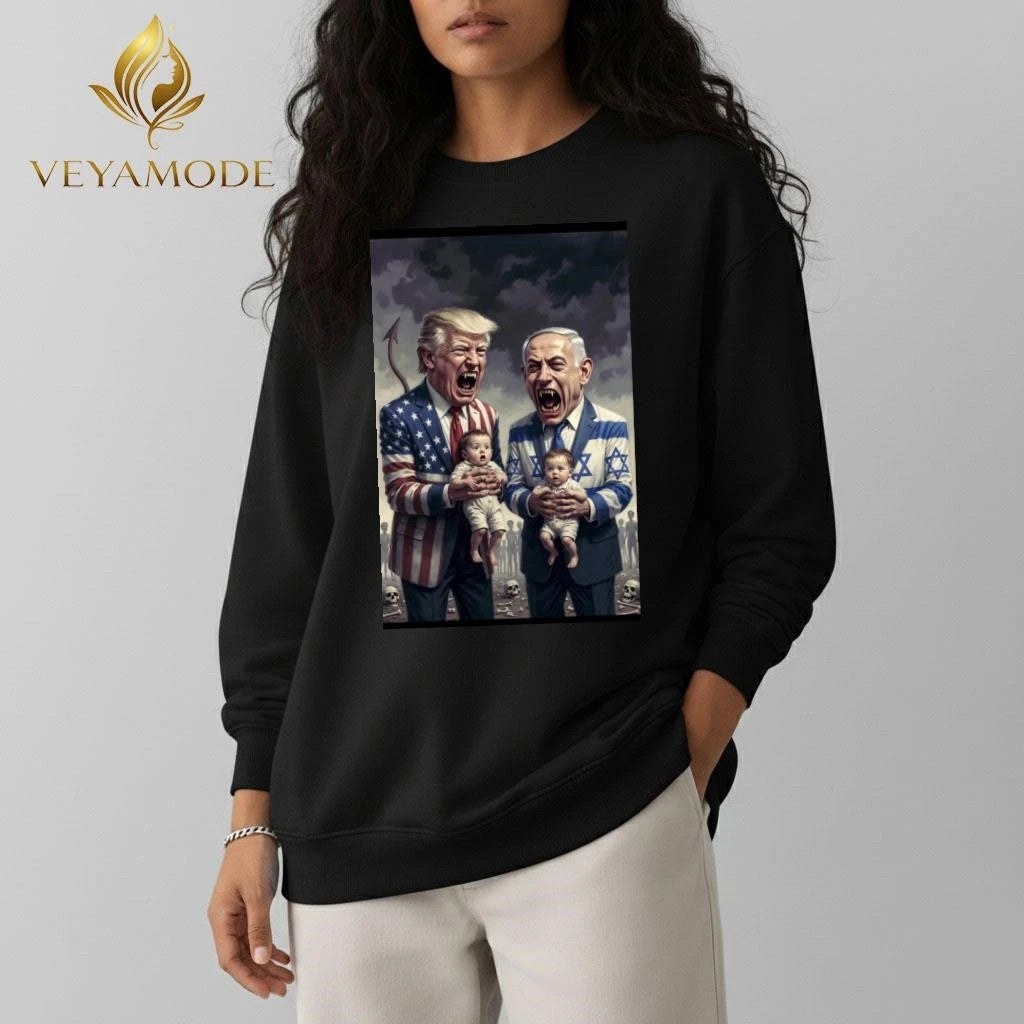 The devils Trump and Netanyahu and children tee