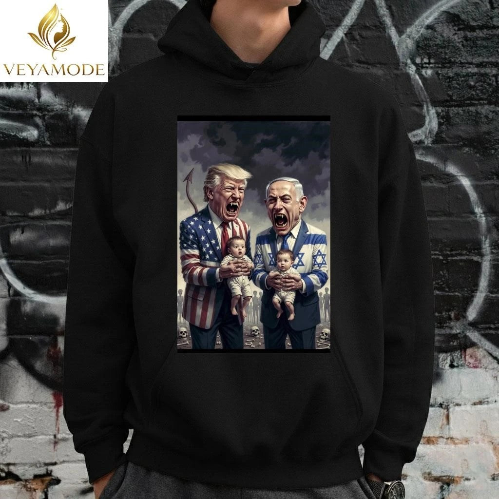 The devils Trump and Netanyahu and children tee