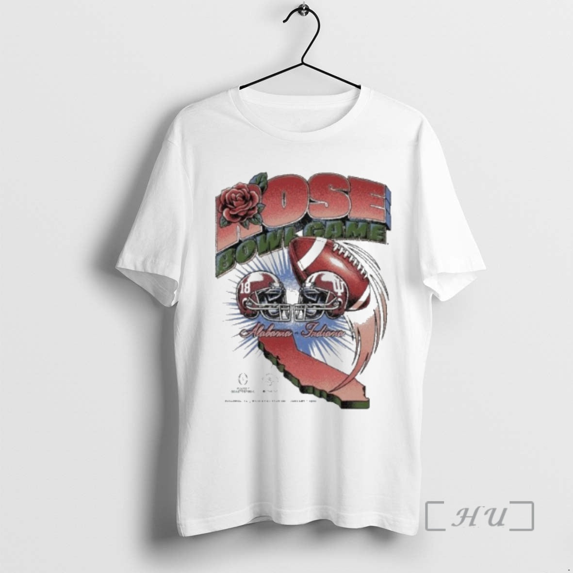 Trending California Map Rose Bowl Game 2026 Alabama Vs Indiana Vintage Matchup Premium T Shirts Hoodie, Sweatshirt