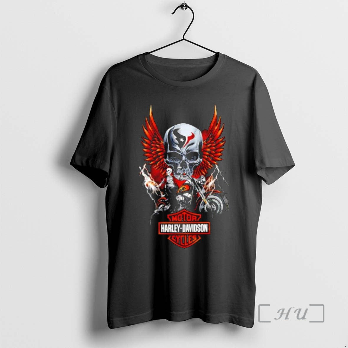 Trending Houston Texans X Harley Davidson Motor Cycles Skull Wings T-Shirts, Hoodie, Sweatshirt | VibeTeeNation.com