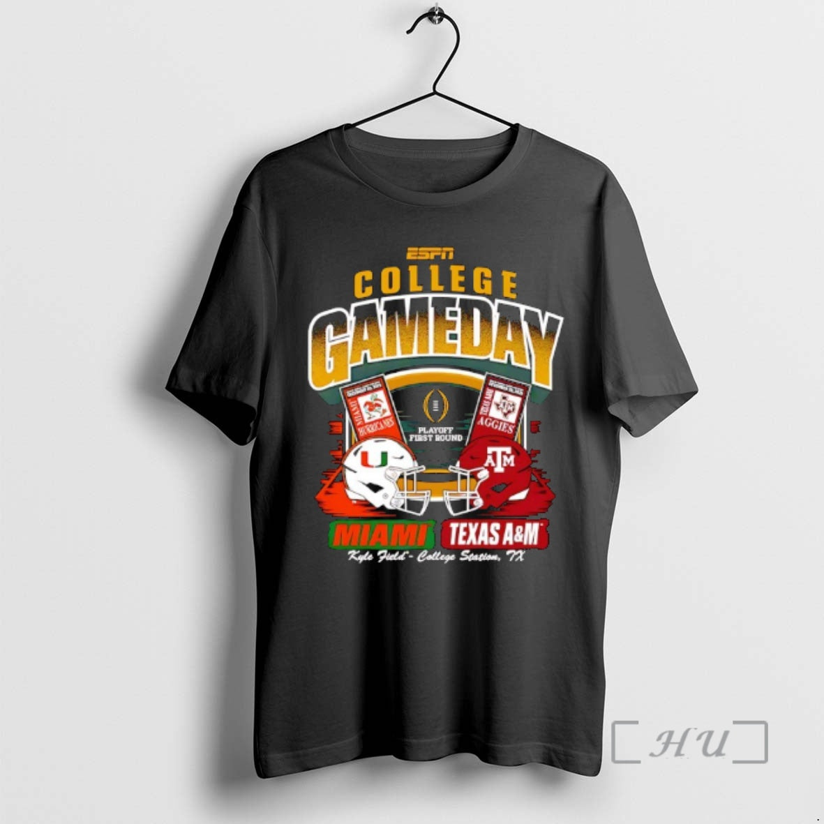 Trending Miami Hurricanes Vs Texas Am Aggie Espn College Gameday Playoff First Round Premium T-Shirts, Hoodie, Sweatshirt