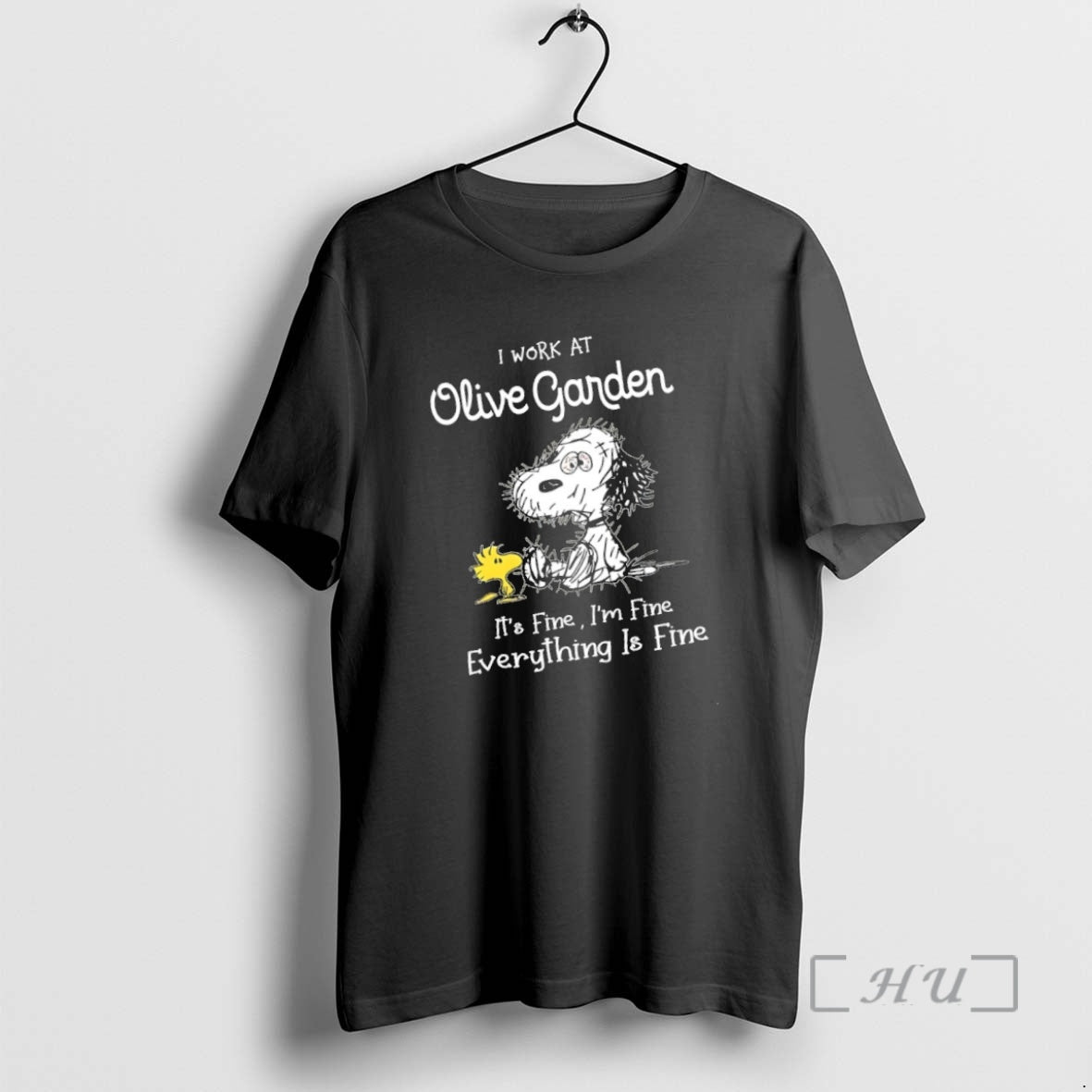 Trending Tired Snoopy And Woodstock I Work At Olive Garden Its Fine Im Fine Everything T-Shirts, Hoodie, Sweatshirt