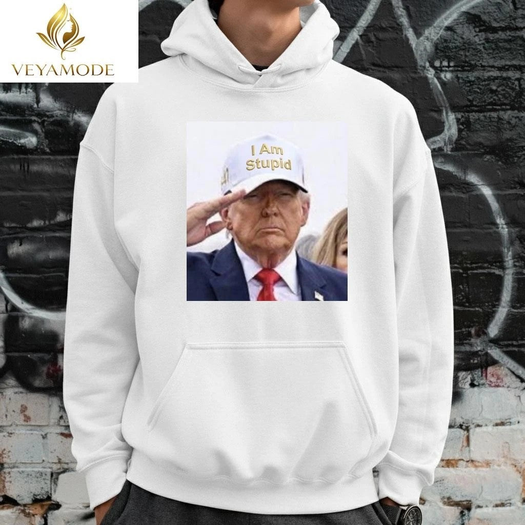 Trump wear hat I am stupid tee