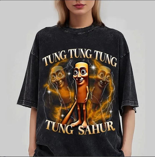 Tung Tung Tung Sahur Funny Baseball Bat Meme T-shirt, Dank Memes Tshirt, Cringe Tee