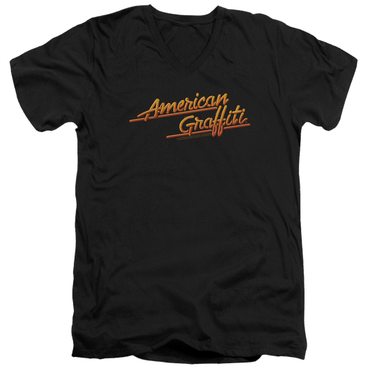 American Graffiti Neon Logo - Men's V-Neck T-Shirt
